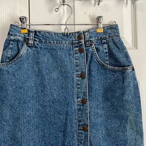 Vintage wrap blue jean skirt